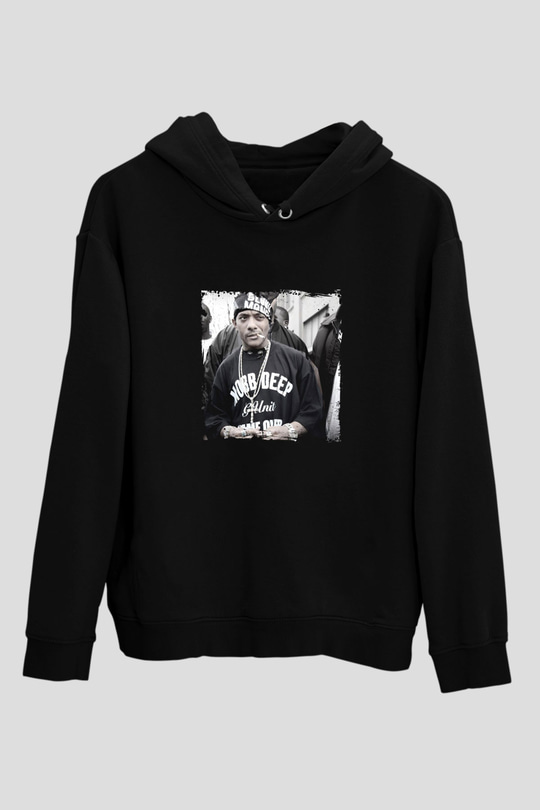 Mobb Deep Baskılı Unisex Siyah Hoodie