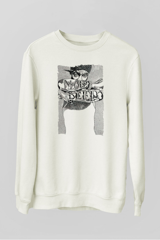 Mobb Deep Beyaz Unisex Sweatshirt