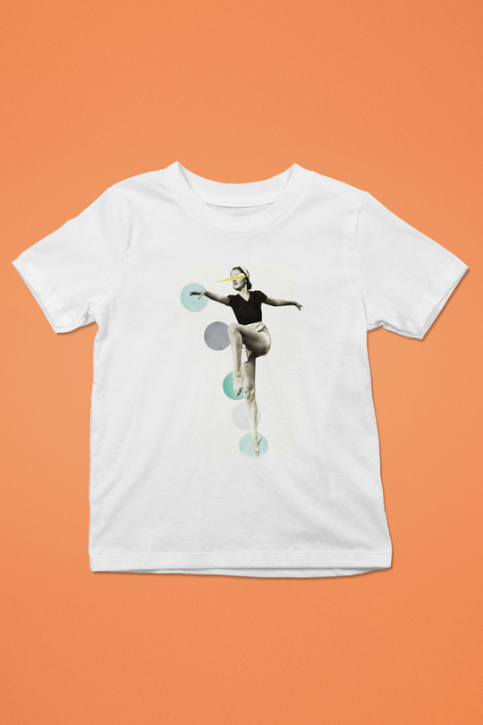 Modern Dans Beyaz Unisex Çocuk Tişört