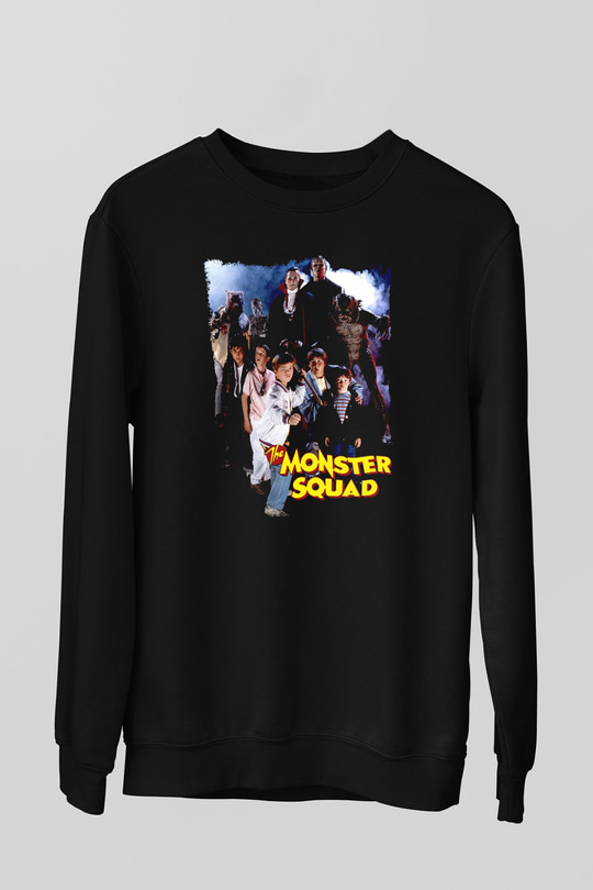 Monster Squad Siyah Unisex  Sweatshirt