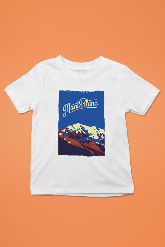 Mont Blanc Beyaz Unisex Çocuk Tişört