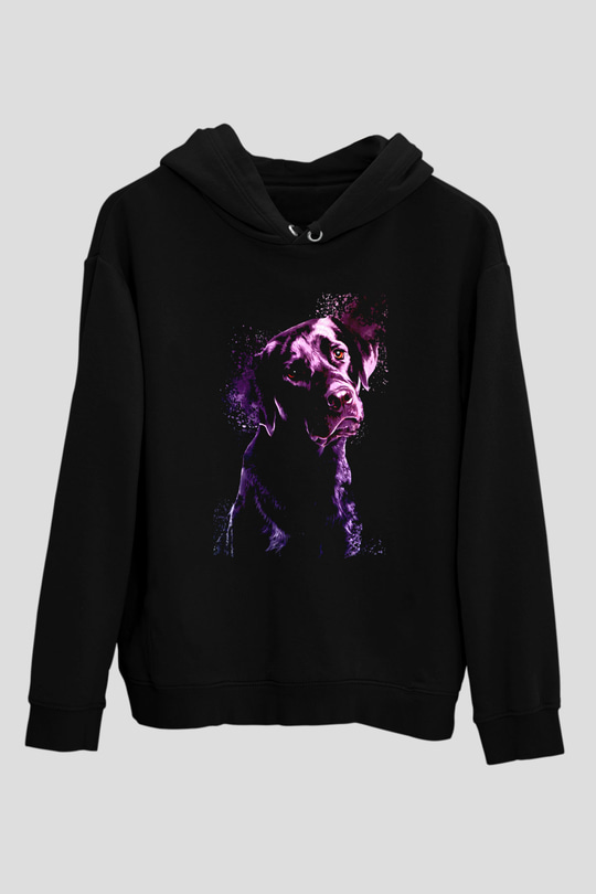 Mor KöpekSiyah  Unisex Hoodie