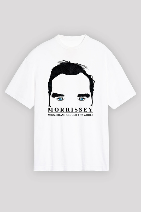 Morrissey Baskılı Beyaz Unisex Oversize Tişört - Tshirt