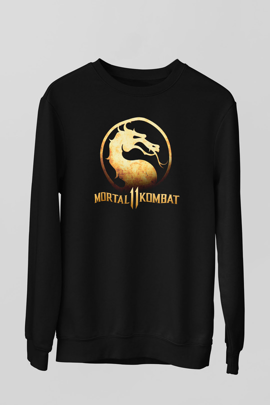 Mortal Kombat Siyah Unisex Sweatshirt
