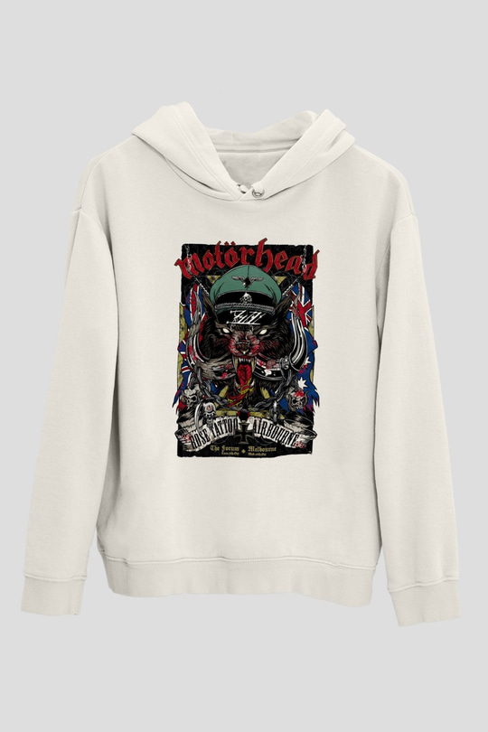 Motörhead Beyaz Unisex Kapşonlu Sweatshirt