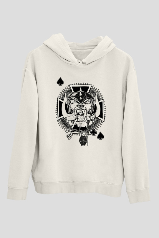 Motörhead Beyaz Unisex Kapşonlu Sweatshirt