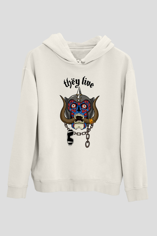Motörhead Beyaz Unisex Kapüşonlu Sweatshirt