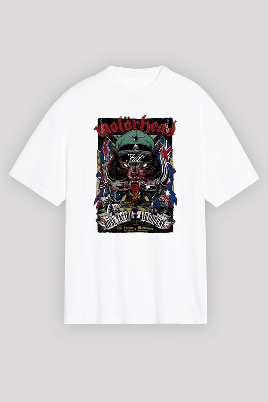 Motörhead Beyaz Unisex Oversize Tişört T-Shirt