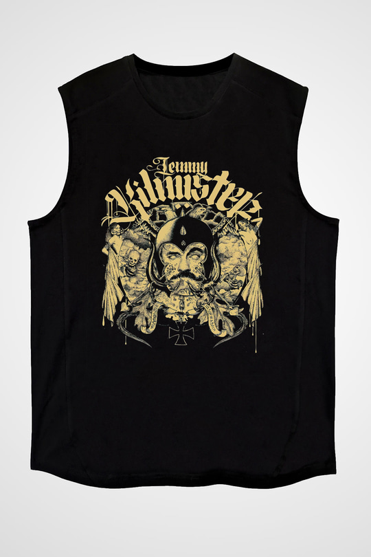 Motörhead Lemmy Kilmister Siyah Unisex Kolsuz Tişört