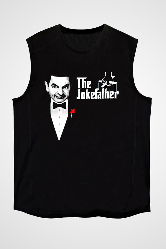 Mr.Bean Siyah Unisex  Kolsuz Tişört