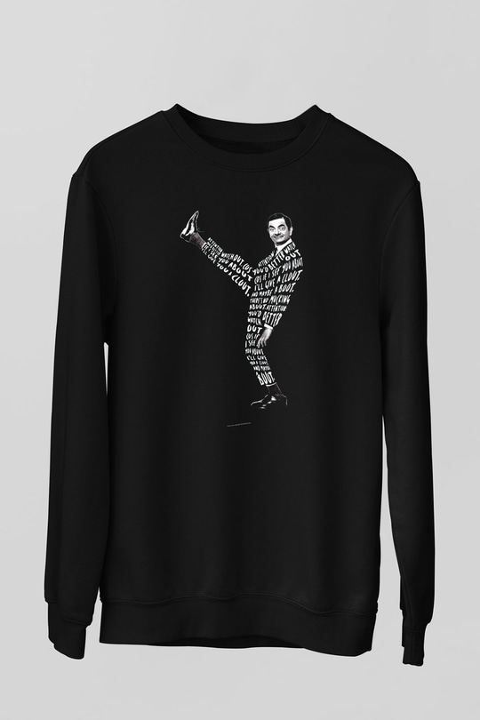 Mr.Bean Siyah Unisex  Sweatshirt