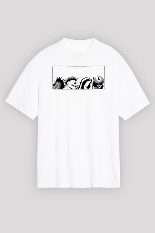 Mudvayne Baskılı Beyaz Unisex Oversize Tişört - Tshirt