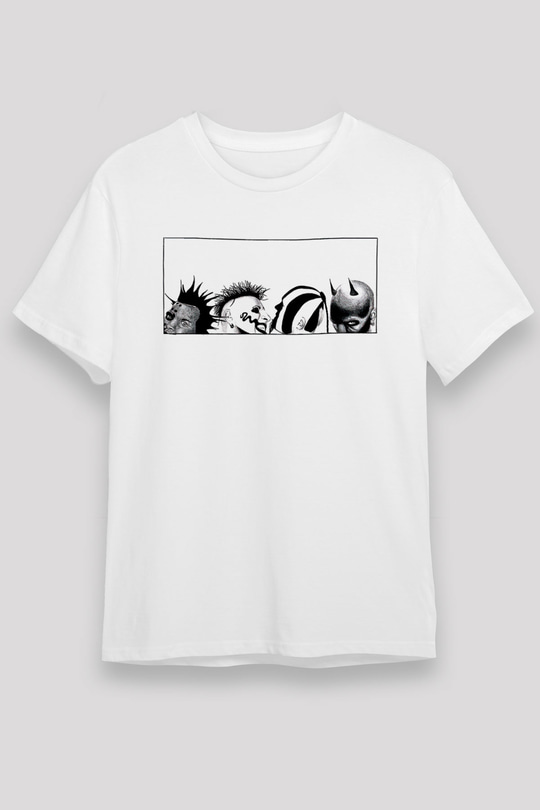 Mudvayne Baskılı Unisex Beyaz Tişört - Tshirt