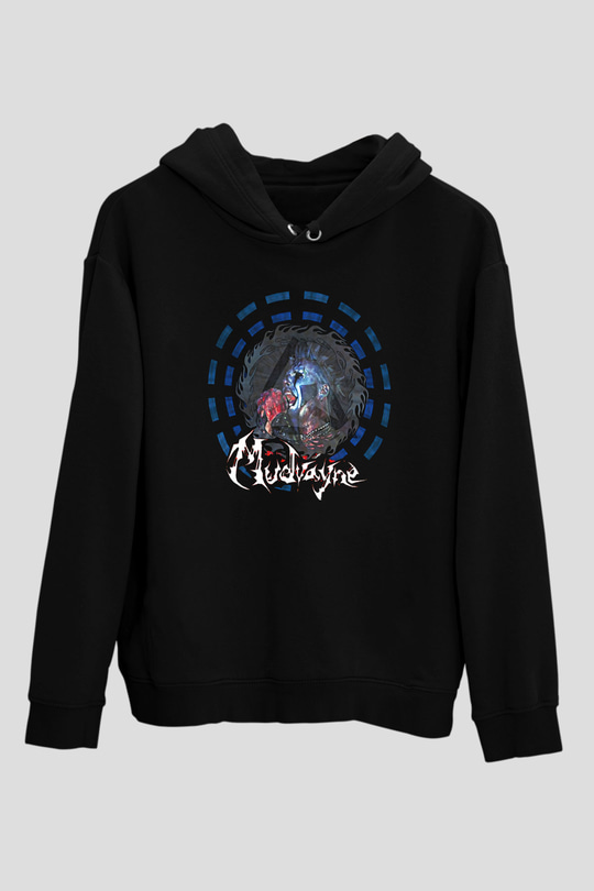 Mudvayne Baskılı Unisex Siyah Kapüşonlu Sweatshirt