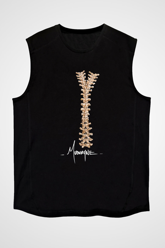 Mudvayne Baskılı Unisex Siyah Kolsuz Tişört - Tshirt