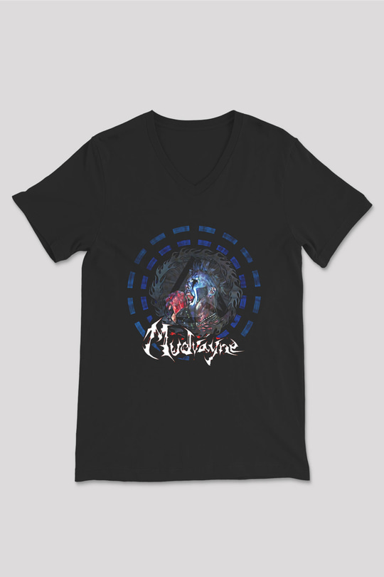 Mudvayne Baskılı Unisex Siyah V Yaka Tişört - Tshirt