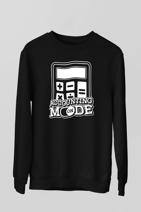 Muhasebeci Siyah Unisex Sweatshirt