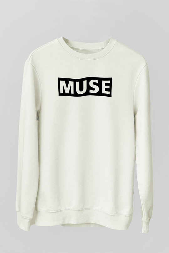 Muse Beyaz Unisex Sweatshirt