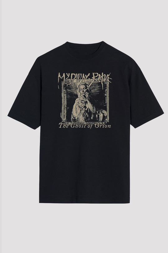 My Dying Bride Baskılı Unisex Siyah Oversize Tişört - Tshirt