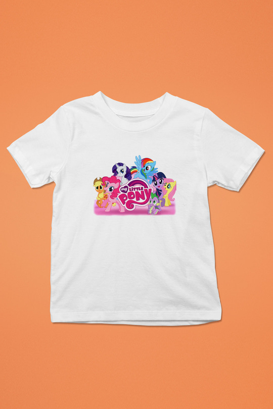My Little Pony Baskılı Beyaz Unisex Çocuk Tişört