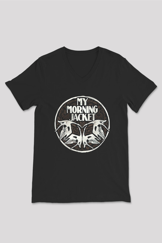 My Morning Jacket Siyah Unisex V Yaka Tişört T-Shirt