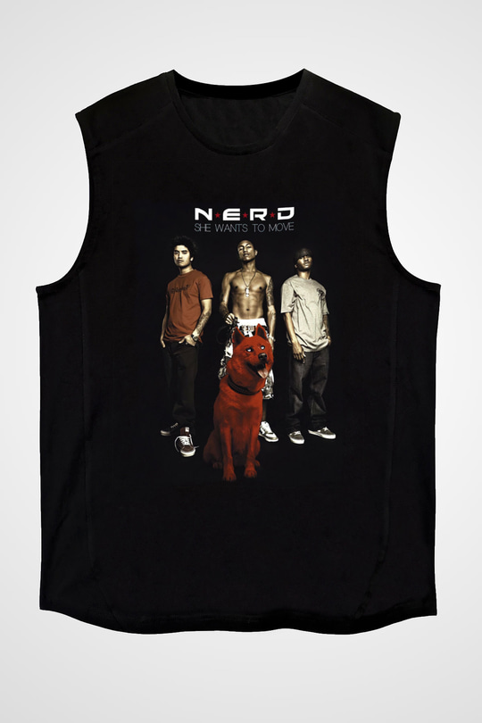 N.E.R.D Siyah Unisex Kolsuz Tişört