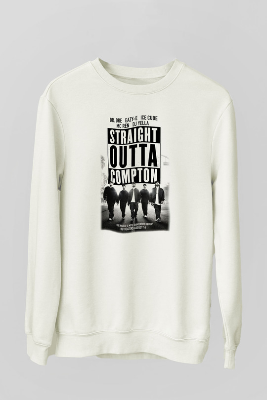 N.W.A Beyaz Unisex Sweatshirt