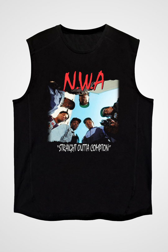 N.W.A Siyah Unisex Kolsuz Tişört