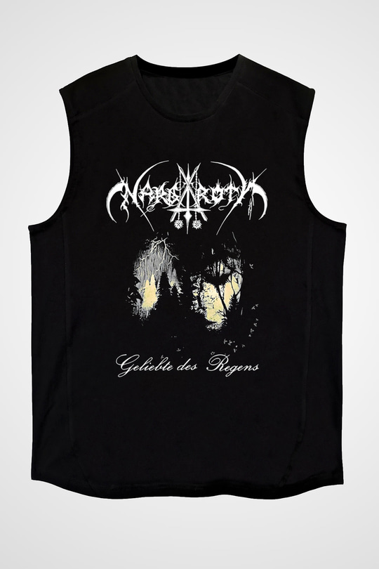 Nargaroth Baskılı Unisex Siyah Kolsuz Tişört - Tshirt
