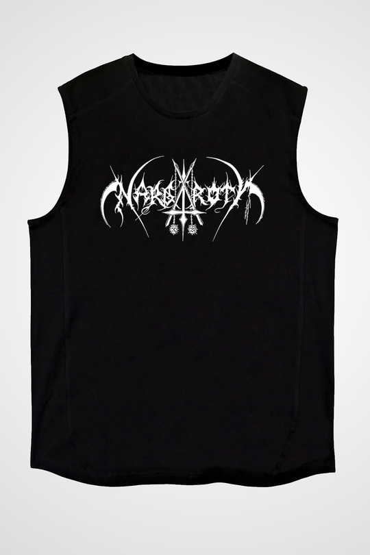 Nargaroth Baskılı Unisex Siyah Kolsuz Tişört - Tshirt