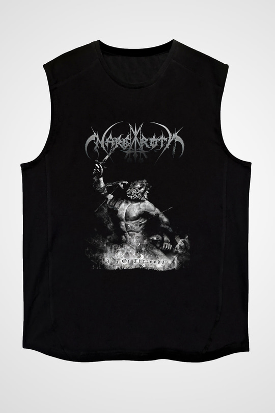 Nargaroth Baskılı Unisex Siyah Kolsuz Tişört - Tshirt