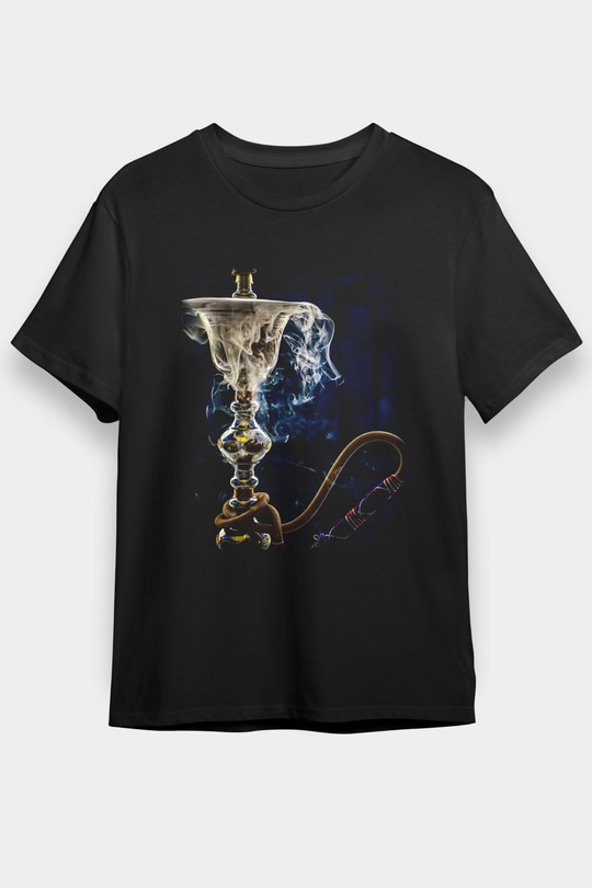 Nargile Siyah Unisex Tişört T-Shirt - TişörtFabrikası