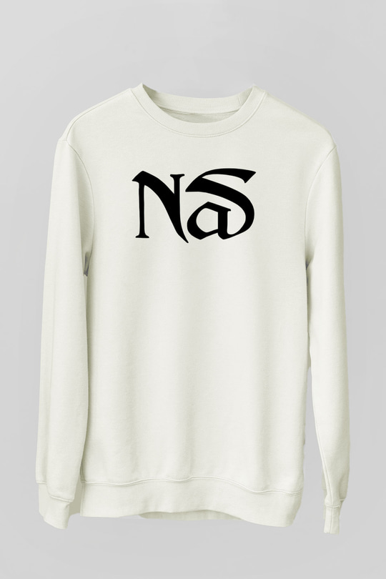 Nas Beyaz Unisex Sweatshirt