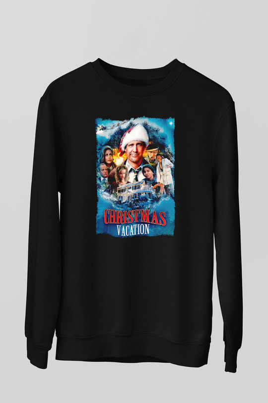 National Lampoons Vacation Siyah Unisex  Sweatshirt