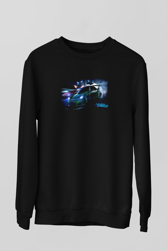 Need for Speed Siyah Unisex Sweatshirt