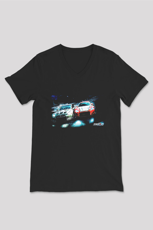 Need for Speed Siyah Unisex V Yaka Tişört T-Shirt