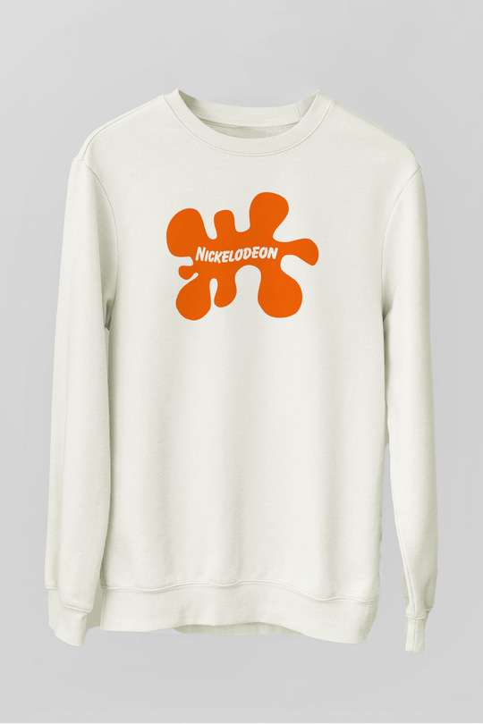 Nickelodeon Beyaz Unisex Sweatshirt