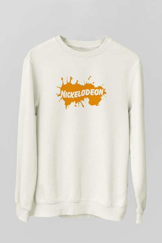 Nickelodeon Beyaz Unisex Sweatshirt