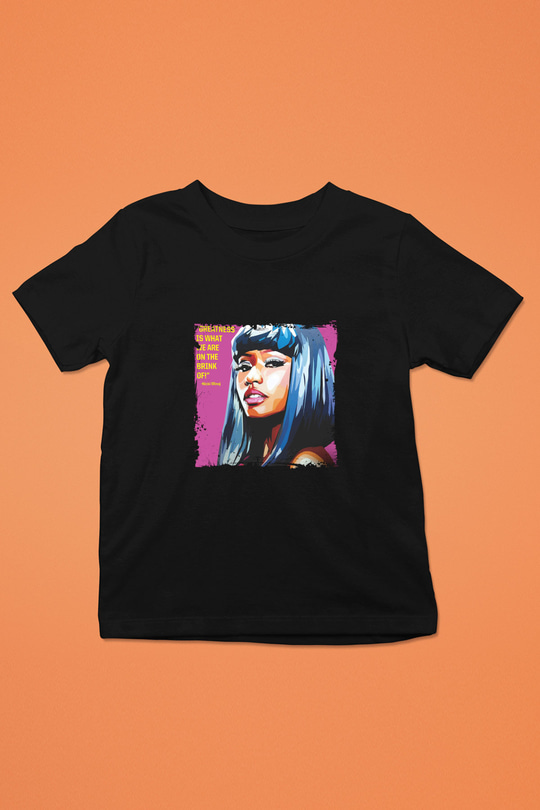 Nicki Minaj Baskılı Unisex Siyah Çocuk Tişört