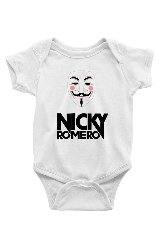 Nicky Romero Baskılı Beyaz Unisex Bebek Body - Zıbın