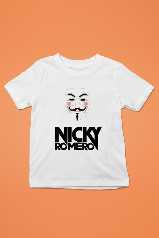 Nicky Romero Baskılı Beyaz Unisex Çocuk Tişört