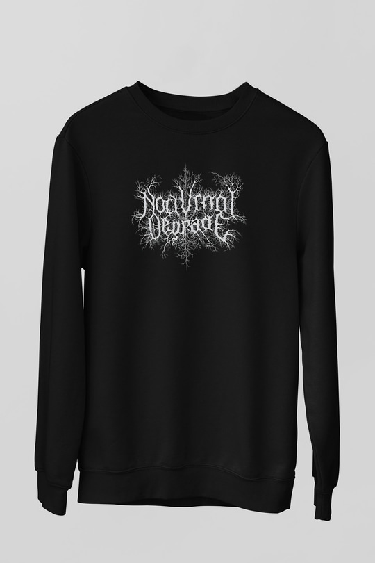Nocturnal Depression Baskılı Unisex Siyah Sweatshirt