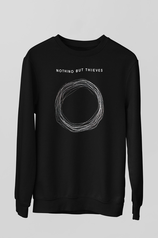 Nothing But Thieves Baskılı Unisex Siyah Sweatshirt