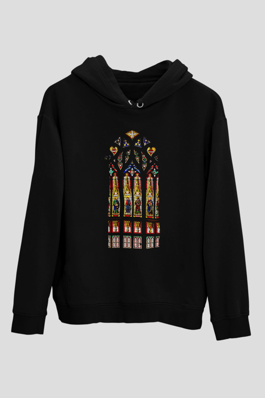 Notre Dame Katedrali Siyah Unisex Hoodie