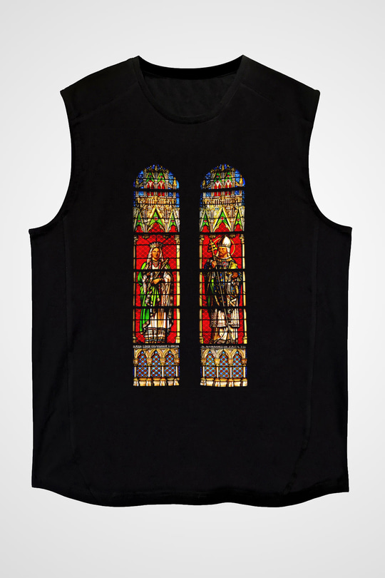 Notre Dame Katedrali Siyah Unisex Kolsuz Tişört