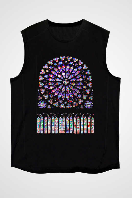Notre Dame Katedrali Siyah Unisex Kolsuz Tişört