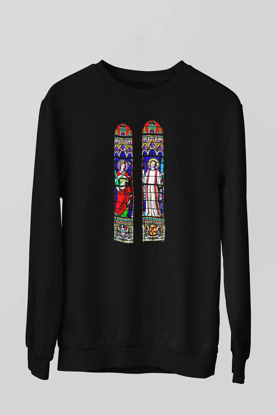 Notre Dame Katedrali Siyah Unisex Sweatshirt