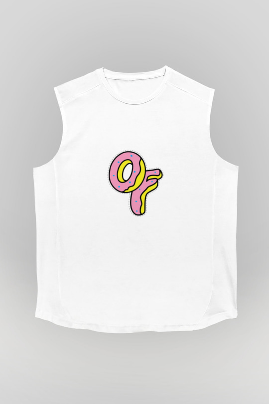 Odd Future Baskılı Unisex Beyaz Kolsuz Tişört