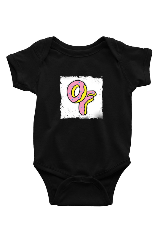 Odd Future Baskılı Unisex Siyah Bebek Body - Zıbın
