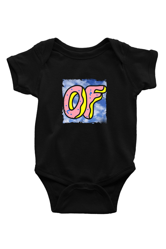 Odd Future Baskılı Unisex Siyah Bebek Body - Zıbın